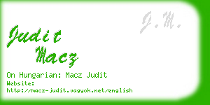 judit macz business card